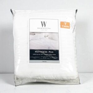 Wamsutta White Quilted Mattress Cover Luxurious Protector